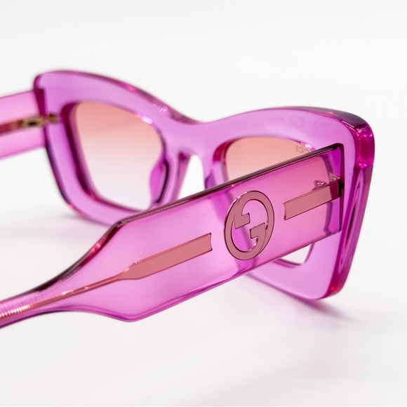 NEW GUCCI GG1552S 003 PINK BUTTERFLY WOMEN SUNGLASSES GUCCI - Picture 7 of 12